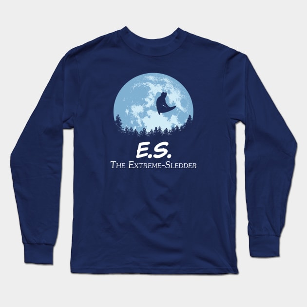 E.S. - The Extreme-Sledder Long Sleeve T-Shirt by bryankremkau